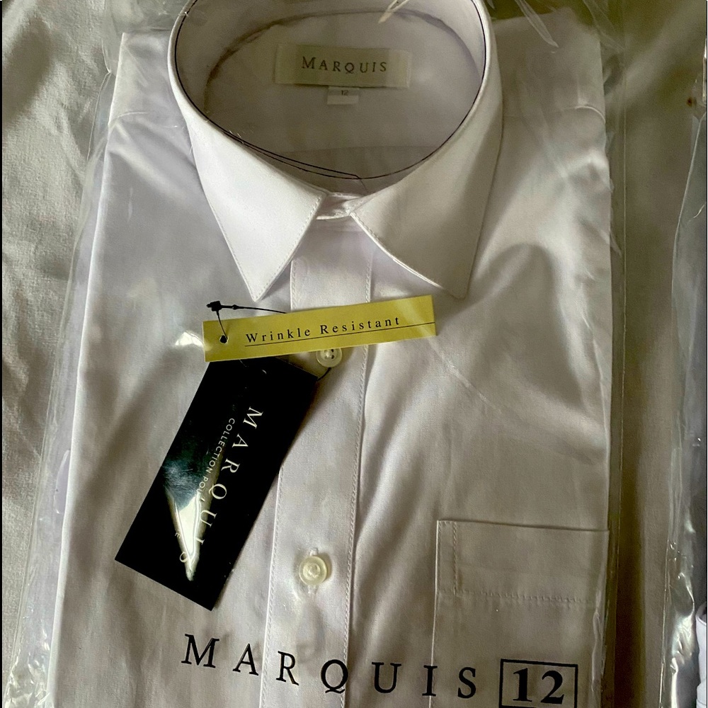 Brand new boys size 12 white dress shirt